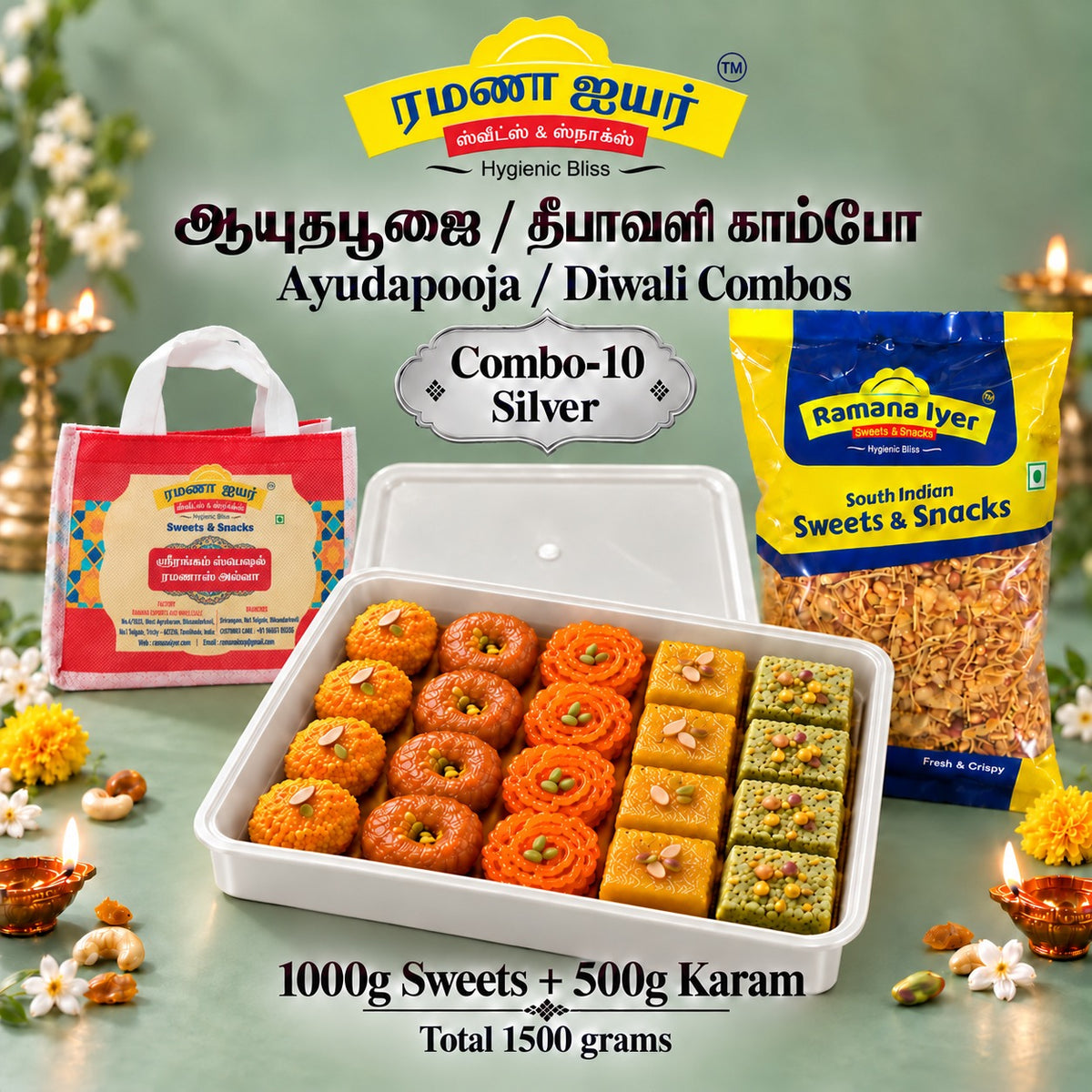Ayuda Pooja Diwali Combo 10 – Silver
